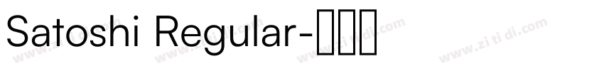 Satoshi Regular字体转换